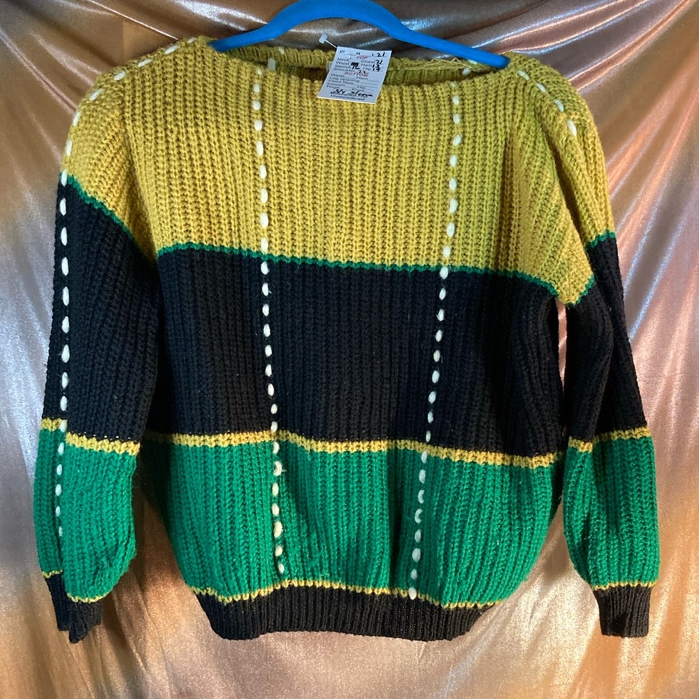 Vintage Sears Kerrybroke seater. Boat collar dolman 3/4 sleeves. 42” chest 122 - Picture 1 of 4